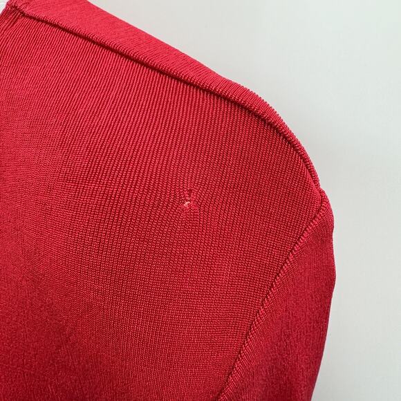 Chico's Travelers Slinky Knit Wrap Dress Size 1 = US M Red Classic Office Travel - Picture 10 of 11